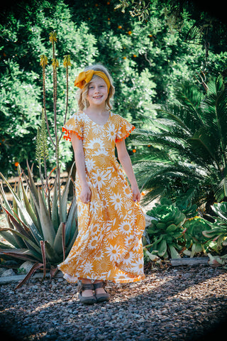 Claire Rainbow + Floral Twirl Dress