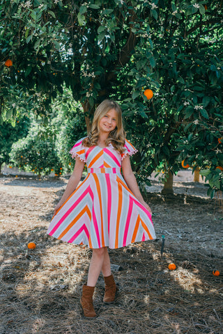 Sunkissed Citrus High-Low Maxi Dress