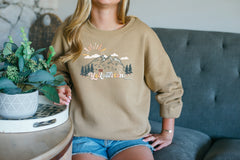 Boho Yellowstone National Park Idaho Wyoming Pullover | SOFTEST Fleece Sweatshirt | 4 Colors