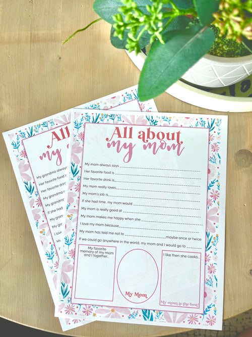 All about My Mom + Grandma | Mother's Day Printable | Digital Download