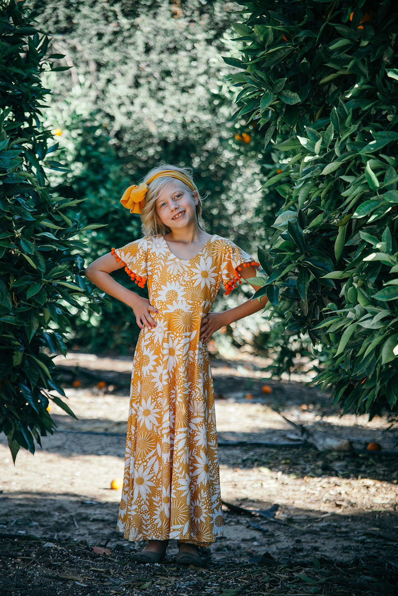 Callie Sunflower Maxi Dress