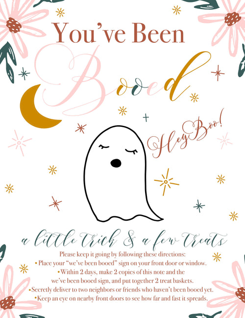 You've Been BOOED! Printable